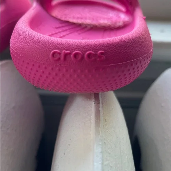CROCS Kids Bright Pink size 11 Slides - Picture 3 of 9